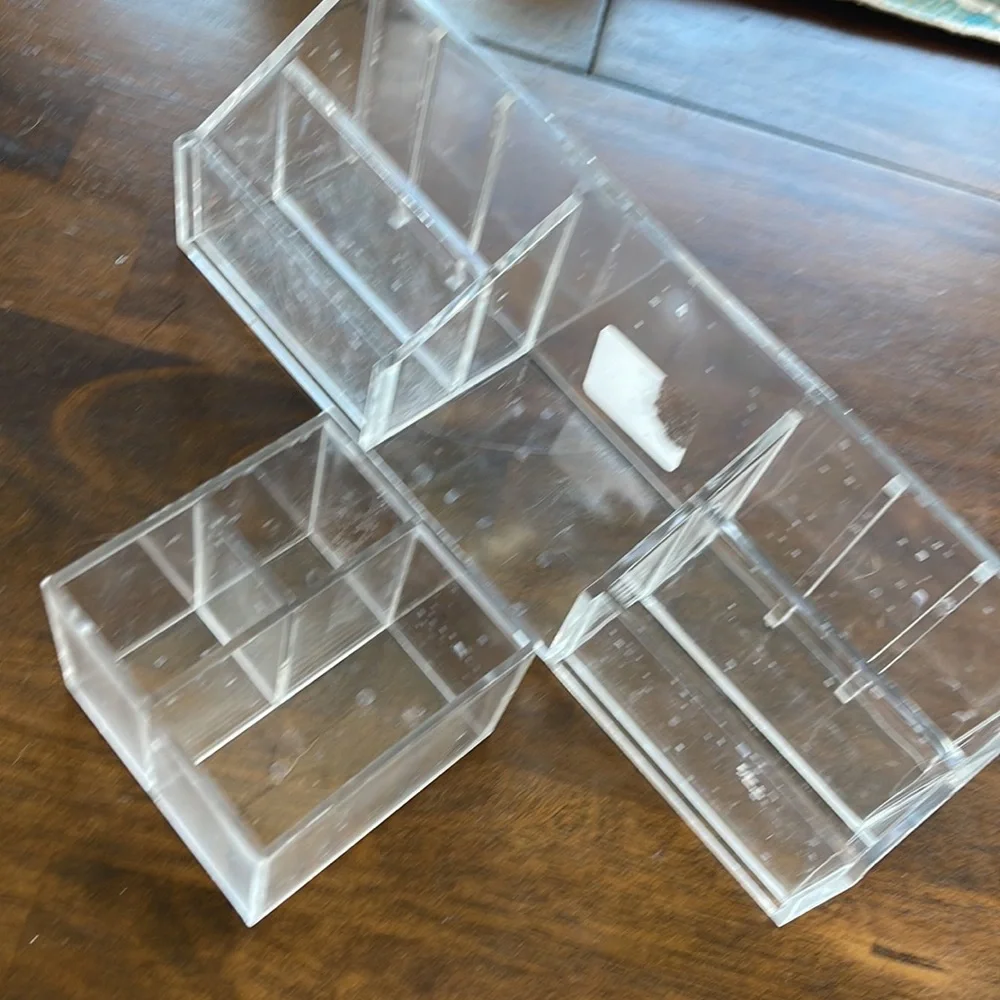 Clear plexiglass organizers
